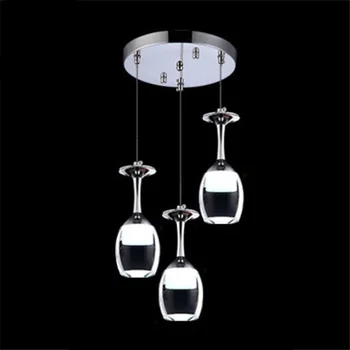 גביע היין מנורת Led מודרנית אורות גביע אורות תליון עיצוב הבית Hanglamp חדר האוכל האור מסעדה בית קפה תליית מנורה