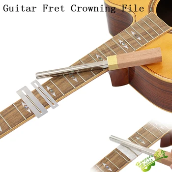 גיטרה משי קובץ כתר קוצים roughing וגימור משי ידית עץ 4-in-1 מגן כרית תיקון כלי