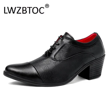LWZBTOC Mens שמלת עור נעליים Heighteen 5.5 ס 