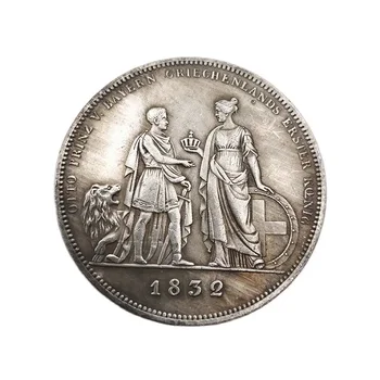 *1832 בגרמניה מטבע זכרון אוסף מזכרות הביתה קישוט אמנות קישוטי שולחן העבודה דיוקן PatternGerman מטבעות