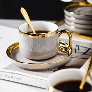 בדרגה גבוהה העצם סין קראון כוס קפה קרמיקה ספלי תה צלחת עם Tablewar להגדיר חתונה, חנוכת בית