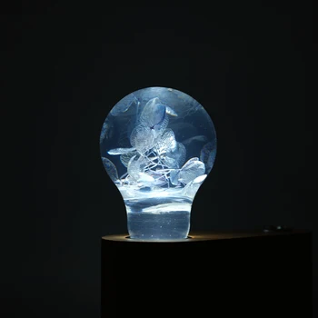 מותאם אישית שלג בחורף מתנת החג ענבר, תאורה יצירתיים שולחן אור אור מקיף קישוטים דקורטיביים