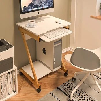 360° גלגלת נייד לעמוד Multi-layer מבנה שולחן מחשב נוח מעשי המשרד הביתי תכליתי, מעשי שולחן כתיבה