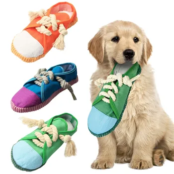 קטיפה נעלי בית הכלב נשמע צעצוע קטיפה ביס עמיד טוחנת נשמע קטנים ובינוניים הכלב טדי הכשרה ציוד לחיות מחמד