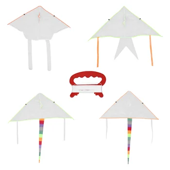 4 סטים עושה כלים צעצועים לילדים ריק ציור העפיפון חיצונית בד לבן הילד DIY קו