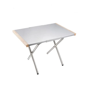 מתקפל לקמפינג שולחן האולטרה נייד חיצוני פיקניק שולחן האוכל סגסוגת אלומיניום שולחן-עץ גבוהה עמיד רהיטים טיולים