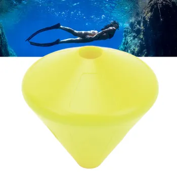 ABS Freediving מים המתקנת קורוזיה הוכחה Freediving חבל בטיחות Plug שחייה צלילה אביזרים פלורסנט צהוב