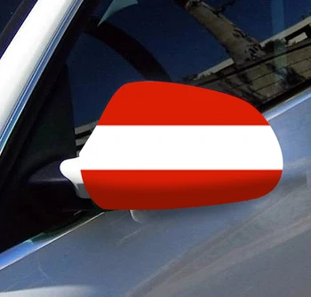 ישירות משלוח 2 יח ' גודל חינם ארבע דרך למתוח בד אוסטריה אוסטריה דגלים לרכב מראה כיסוי