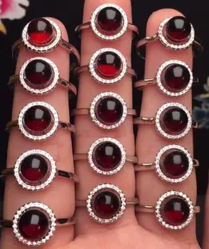 100% טבעי אדום אמבר טבעת מתכווננת נשים בסדר תכשיטים מקוריים מקסיקני דם Ambers טבעות להקות חברה אמא מתנות