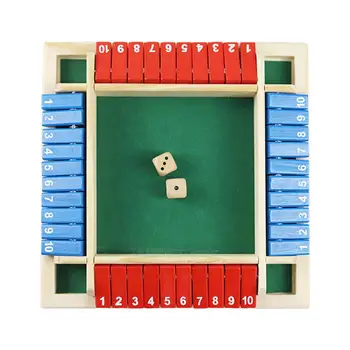 ארבע-אדם דיגיטלי צבעוני קוביות סגור את תיבת לוח המשחק ארבעה צדדים שולחן המשחק סט בר מסיבה משפחתית משחקים