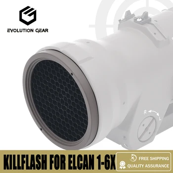 חומר אלומיניום CNC TECH Killflash נגד השתקפות מכשיר Elcan 1.5 x/6x כוונת אופטית