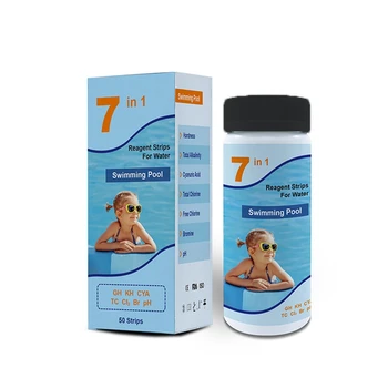 100Pcs בריכת שחייה, המבחן Chlorocyanuric חומצה קשיות שיורית ברום מים בדיקת איכות נייר