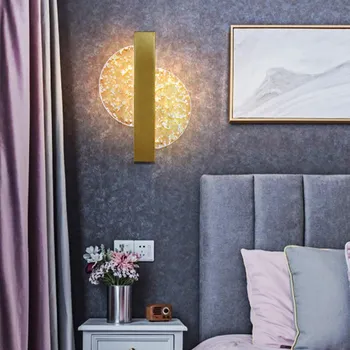המודרני הוביל מנורת קיר מינימליסטי זהב שחור אקריליק מנורות קיר עבור חדר שינה סלון חדר אמבטיה המיטה תאורה Luminaire הברק