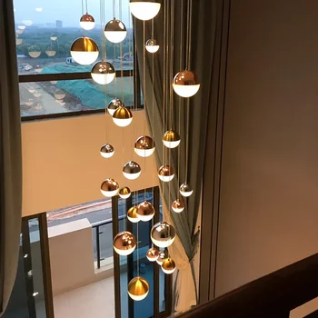 מודרני מינימליסטי תחום Led נברשת עבור המגורים חדר אוכל חדר מדרגות תאורה חנות בגדים עיצוב הבית תליית מנורה קבועה