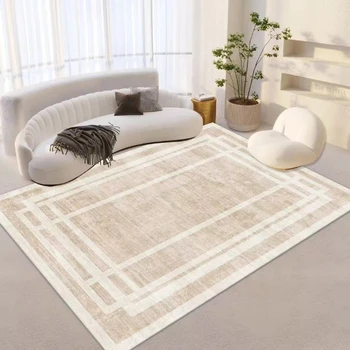 צרפתי בצבע קרם קישוט סלון שטיח מודרני פשוט השינה ליד המיטה רכות רכות השטיח אור יוקרה ללמוד במלתחה שטיחים