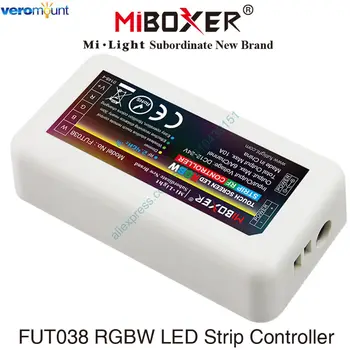 FUT038 MiBoxer RGBW LED הרצועה בקר DC12-24V תמיכה 2.4 G RF Wireless 4-אזור WiFi אפליקציית השליטה הקולית עבור 5050 RGBW הרצועה