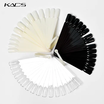 KADS 20pcs אמנות ציפורן להציג ציפורניים שווא טיפים הטבע ברור שחורה אקריליק ג ' ל לק כרטיס צבע צבעים ציפורניים אמנות אימון המנהלים.