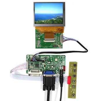 DVI VGA LCD בקר הלוח RT2281+LVDS Tcon לוח עם 3.5 אינץ 640X480 PD035VX2 מסך LCD