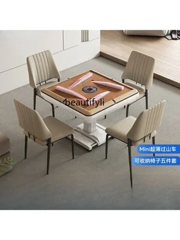 מהג ' ונג מכונה אוטומטית משק הבית חשמלי מתקפל שולחן האוכל כפול-שימוש במיני ונג השולחן