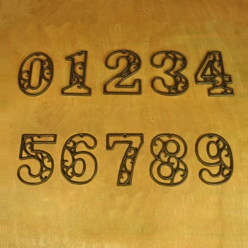 גדול גודל המספרים סימן ברזל יצוק בית כתובת רחוב עתיק פלדה הבית הביתה סימנים תליית שלטי דלת עבור וילה,מלון ,בניין