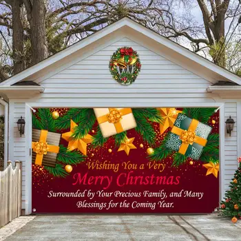 מסיבת חג-מולד קישוט מרהיבים בסגנון חג המולד שטיח אווירה חגיגית על דלת המוסך המפלגה קישוט מזג האוויר המוסך