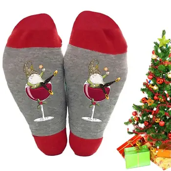 חג המולד, גרביים למבוגרים כותנה דחיסה גרביים צבעוניים גרביים ליצור מצב רוח חג המולד עם ספיגת זיעה מתנות לאישה