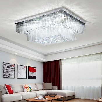 יוקרה אורות התקרה החדשה 2023 Chrome מנורות מודרניות Plafonnier LED תאורה עבור הסלון קריסטל Lustres עיצוב הבית Luminaria