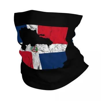 הרפובליקה הדומיניקנית דגל בנדנה הצוואר לכסות מסכות סקי מסכת צעיף רב תכליתי רכיבה על אופניים ריצה עבור גברים, נשים, מבוגרים לנשימה