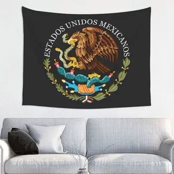 מותאם אישית היפי המעיל של נשק של מקסיקו שטיח קיר לעיצוב הבית מקסיקני דגל חותם שטיחים המעונות קישוט