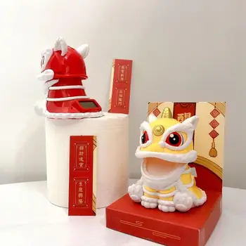 חדש בסגנון סיני מזל ריקוד האריה המודל מופעל סולארית קישוט בית חג מתנות מביאה עושר מזל טוב
