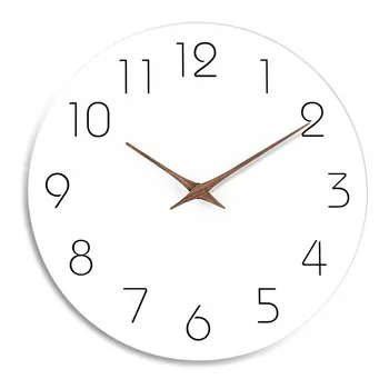 נורדי שקט קוורץ שעון דיגיטלי שעון קיר יצירתי קישוט הבית סביב השעון קיר רכוב הסלון, המשרד לעיצוב הבית