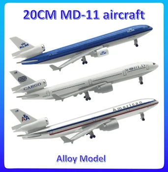 סגסוגת מתכת מטוסים מודל לילדים, המטוס בקנה מידה קישוט, מספר סימולציה, MD-11, קישוטים, מתנות 20 ס 