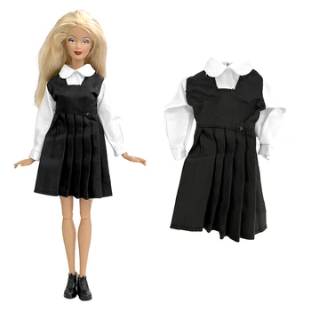 NK 1 סט חצאית שחורה על 1/6 בובה שמלה מזדמן מסיבת Colthes אופנה שמלת ברבי בובות צעצועים אביזרים