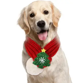 מחמד צעיף הכלב בנדנה צוואר לחורף חם בלי קשר לעיצוב ליצור מצב רוח חג המולד סרוגים בפלאש על בובת כלב גור