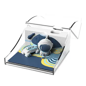 האסטרונאוט 3D Memo Pad חלקה כתיבה עצמית מקל הערות עין הגנה פתקים דביקים חדשני 3D Memo Pad עבור משרדים בבית הספר.