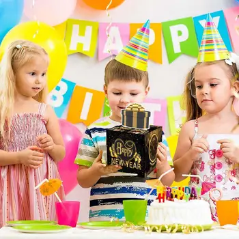 Diy יום ההולדת כסף קופסת הפתעה תענוג עם מצחיק למשוך סוג קופסת הכסף עבור מסיבת יום הולדת ייחודית מזומנים אחסון מחזיק מתנה