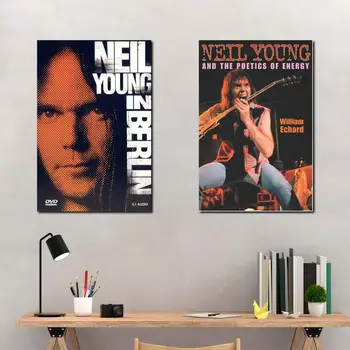ניל יאנג זמר בד אמנות פוסטר ואמנות קיר תמונה להדפיס משפחה מודרנית חדר שינה עיצוב פוסטרים