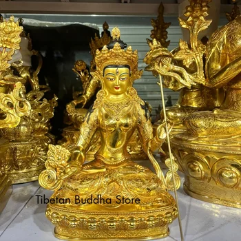Ushnisha סיטה Tapatra נחושת טהורה הזהב בודהה הבודהיזם הטיבטי, בודהיסט פריטים קישוטים 33.33 ס 