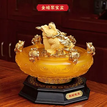 בבית ארט דקו החנות חנות עסקי החברה שגשוג לגייס כסף בהצלחה ז 'או קאי-ג' ין צ ' אן פאנג שואי קמע פסל זהב