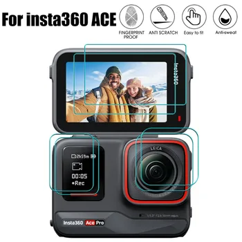 על Insta360 Ace Pro מגן מסך אנד עדשת המצלמה מגן נגד שריטות זכוכית מחוסמת HD ברור כיסוי מגן עבור Insta360
