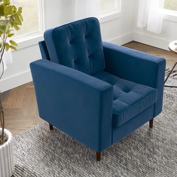 מרופדים מבטא את הכיסא של חיל הים – קטיפה - הרהיטים בסלון