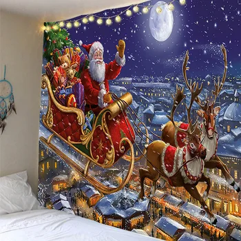 חדש חג המולד אייל שטיח מצויר חג מולד קישוט חדר שינה רקע קיר קישוט תלייה מתנה לשנה החדשה תלייה על קיר