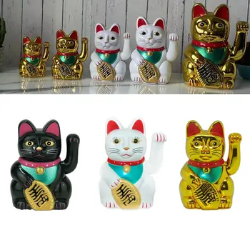 1 Pc 5אינטש Rifeng חשמלי מנופף חתול מזל קופה חדשה בחנות פתיחת המתנה פלסטיק 8.2*8.2*13.5 ס 