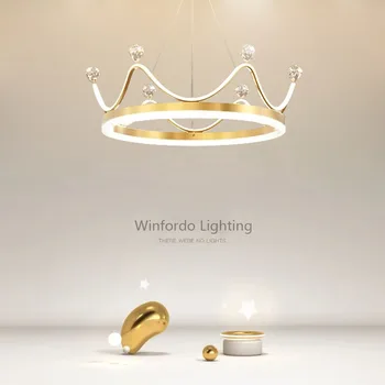 נברשת עבור הילדים המודרנית תאורה LED נברשות הכתר אורות נורדי הפוסט-מודרנית אור חיה חדר אוכל חדר השינה
