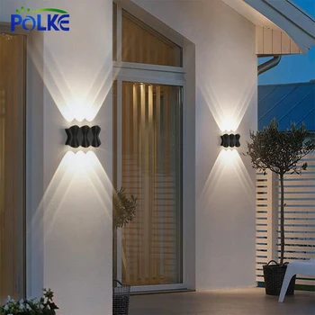 LED מנורת קיר חיצוני אטימות IP65 קיר פנימי אור AC86-265 אלומיניום אורות גן חדר השינה, הסלון, מדרגות, תאורה