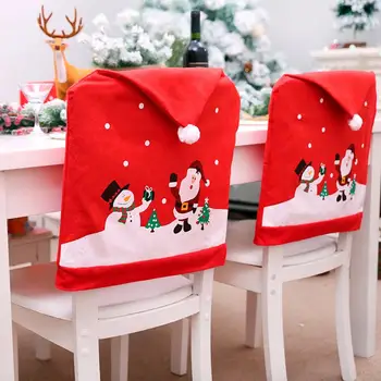 סנטה קלאוס הכסא כיסוי חג מולד קישוט הבית 2021 שלג עיצוב שולחן חג המולד שמח חג המולד מתנות לשנה חדשה שמחה