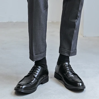 שחור נעלי אלגנט גברים Brogues נעלי אוקספורד חליפה, נעליים עבור גברים קלאסי של גברים עסקי עור נעלי מזדמנים B235